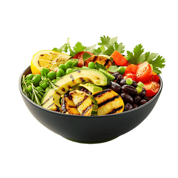 grilled vegetable salad transparent background png