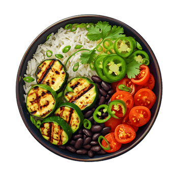 grilled vegetable salad transparent background png