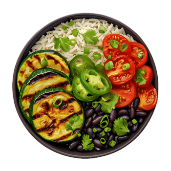 grilled vegetable salad transparent background png