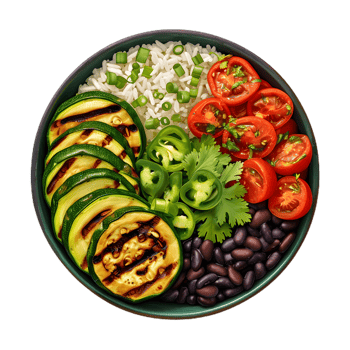 grilled vegetable salad transparent background png