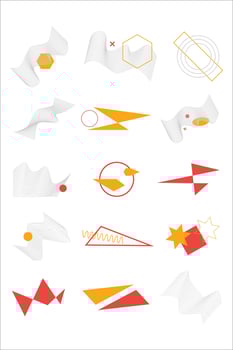 Abstract wireframe geometric shape element bundle vector