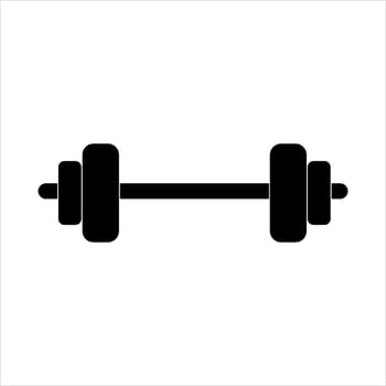Simple Barbell silhouette vector