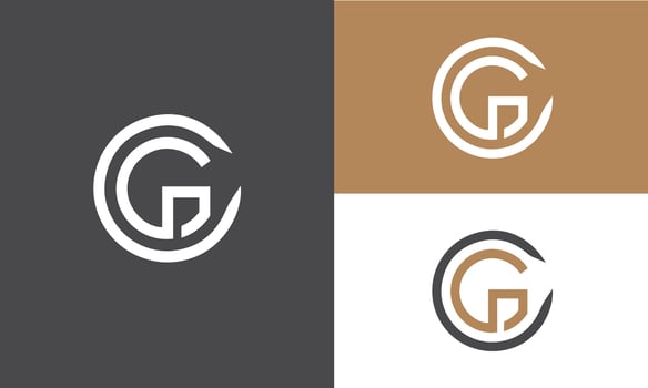 Alphabet letters Initials monogram logo CG, and GC Pro vector