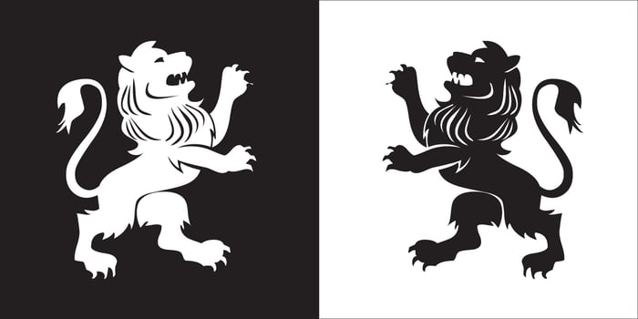 Illustration graphics of lion icon vector
