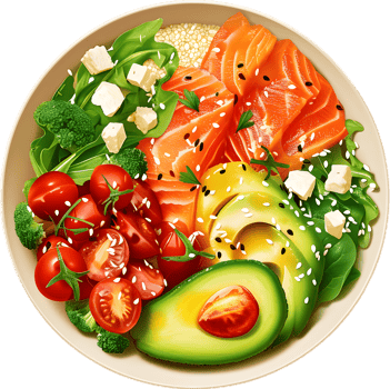 poke bowl transparent background png