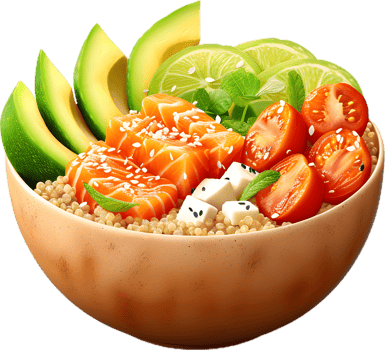 poke bowl transparent background png