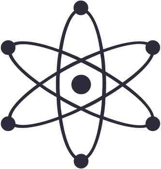 Molecule icon symbol sign isolated on white background. vector