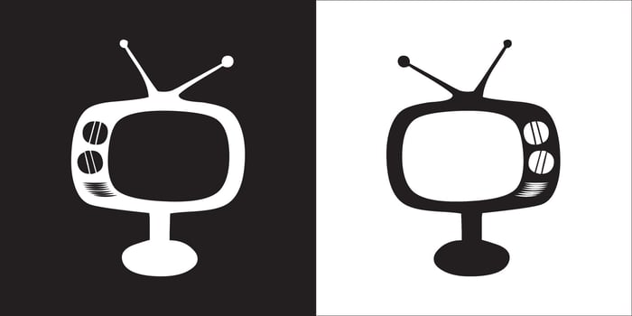 Illustration graphics of television icon vector
