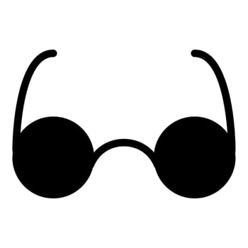 spectacles icon or logo illustration outline black style vector