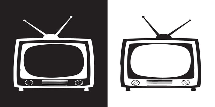Illustration graphics of television icon vector