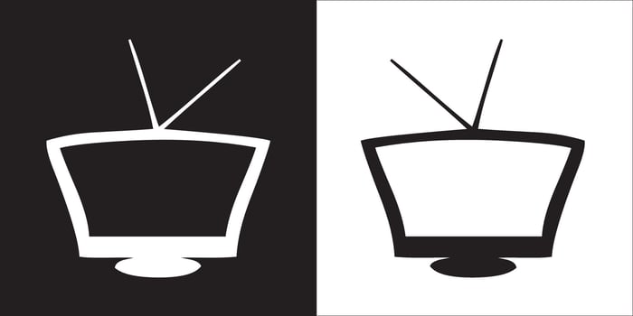 Illustration graphics of television icon vector