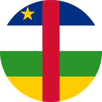 Central African Republic Flag Round Icon png