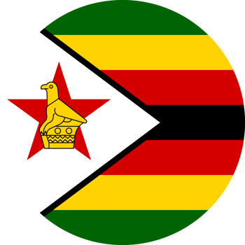 Zimbabwe Flag Round Icon png