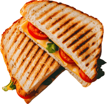 Delicious cheese sandwich transparent background png