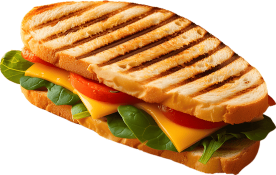 Delicious cheese sandwich transparent background png