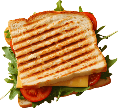 Delicious cheese sandwich transparent background png