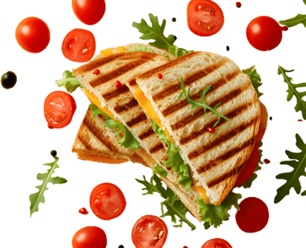 Delicious cheese sandwich transparent background png