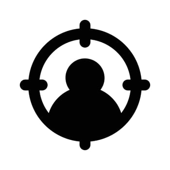 Pixel perfector icon of target audience, scalable and easy to use vector