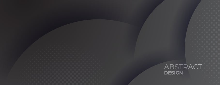 abstract black paper circles layered background vector