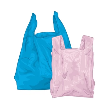 Illustration of plastic bag vector