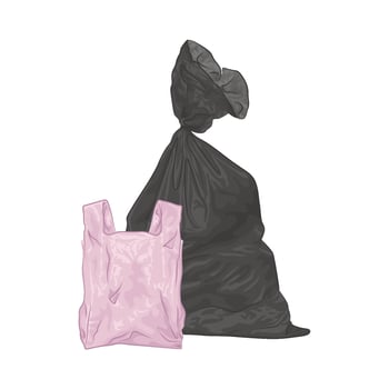 Illustration of plastic bag vector