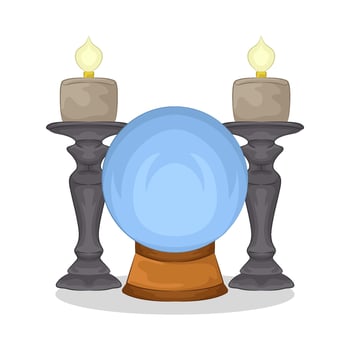 Illustration of crystal ball vector