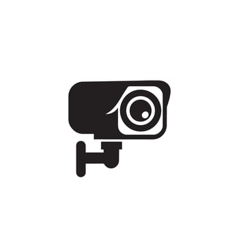 CC camera silhouette. CC TV camera logo, cc camera black icon. vector