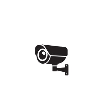 CC camera silhouette. CC TV camera logo, cc camera black icon. vector