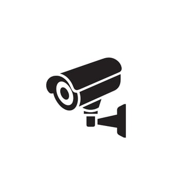 CC camera silhouette. CC TV camera logo, cc camera black icon. vector