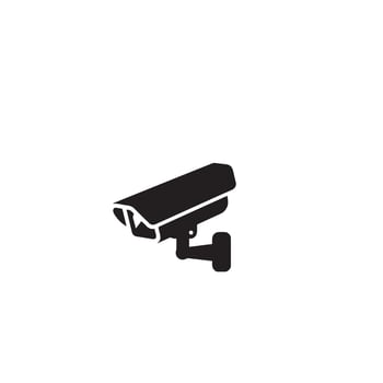 CC camera silhouette. CC TV camera logo, cc camera black icon. vector