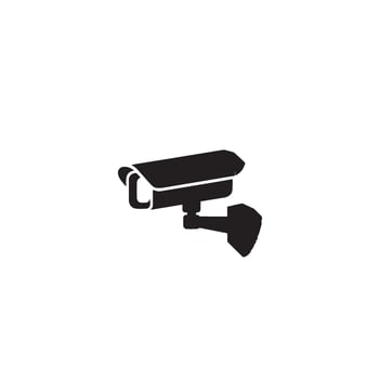 CC camera silhouette. CC TV camera logo, cc camera black icon. vector