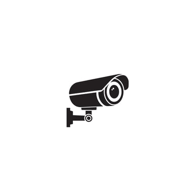 CC camera silhouette. CC TV camera logo, cc camera black icon. vector