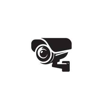 CC camera silhouette. CC TV camera logo, cc camera black icon. vector