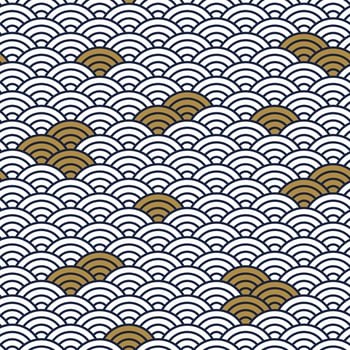 Oriental pattern. Asian traditional wave ornament seamless backdrop, japanese abstract background illustration vector
