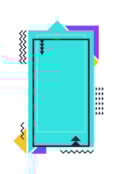 Photo story shape memphis graphic to post vector