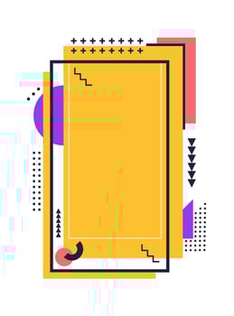 Orange place with frame for story in social media vector