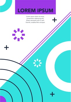 Memphis design graphic backdrop for post social media vector