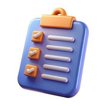 Checklist Clipboard 3d Item png
