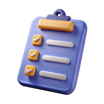 Checklist Clipboard 3d Object png