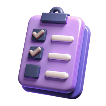 Checklist Clipboard 3d Concept png