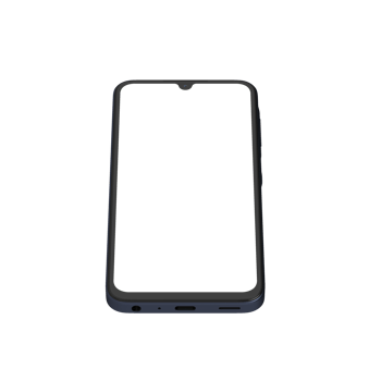 Smartphone front see-through transparent leaned 45 degree png
