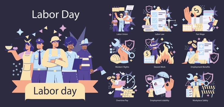 Labor Day. Flat Illustration vector