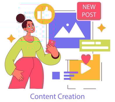 Influencer Marketing. Flat Illustration vector