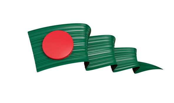 3d Flag Of Bangladesh Country Shiny Wavy 3d Flag Ribbon 3d illustration png