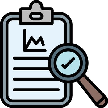 Audit Line Filled Icon Design vector