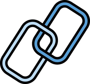 Chain Line Filled Icon Design vector