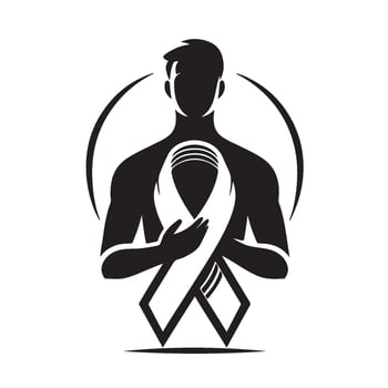 Cancer Awareness Silhouette Design vector