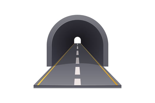 Road tunnel icon siolated on white background. vector