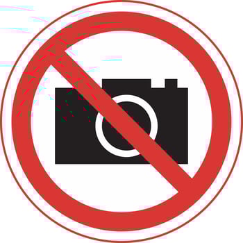 sign symbol no photography allowed vector