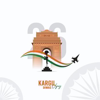 Kargil Vijay Diwas, illustration. , Art. Social Media Poster, vector